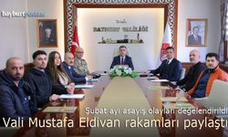 Vali Eldivan, Bayburt'un şubat ayı asayiş olaylarını paylaştı