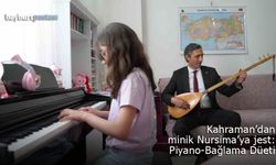 Milli Eğitim Müdürü Kahraman'dan Minik Nursima'ya Jest: Piyano-Bağlama Düeti