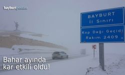 Kop dağında kar yağışı etkili oldu!