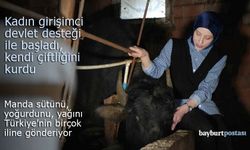 Bayburtlu kadın girişimci Şafak Eraslan devlet desteği ile çiftliğini kurdu
