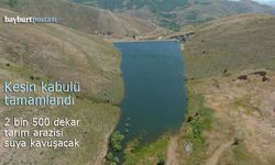 Bayburt Sarımeşe Göleti'nde kesin kabul tamamlandı