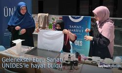 Bayburt'ta ÜNİDES Projesiyle Ebru Sanatına Yolculuk