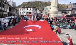 Bayburt AGD mazlum coğrafyalar için pedal çevirdi, açıklama yaptı