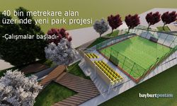 Bayburt'ta eski hastane karşısına modern park projesi