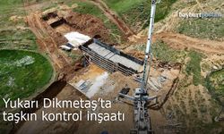 Bayburt'un Yukarı Dikmetaş köyünde taşkın kontrol inşaatı