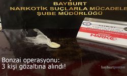 Bayburt'ta bonzai operasyonu: 3 gözaltı!