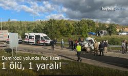Bayburt’ta feci kaza! 1 ölü, 1 ağır yaralı!