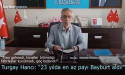 İYİ Parti Bayburt İl Başkanı Turgay Hancı: "Bayburt günden güne küçülüyor!"