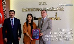 Bayburt ve Gümüşhane'nin basın mensuplarına 'Yapay Zeka Eğitimi'