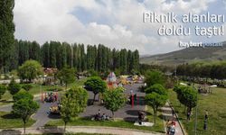 Bayburt'ta piknik alanları doldu taştı