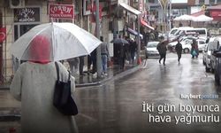 Bayburt'ta iki gün boyunca hava yağmurlu