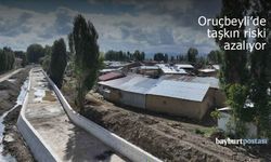 Bayburt Oruçbeyli’de Taşkın Riski Azalıyor