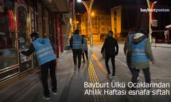 Bayburt Ülkü Ocakları'ndan esnafa Ahilik Haftası siftahı