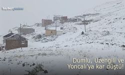 Dumlu, Üzengili  ve Yoncalı'ya kar düştü!