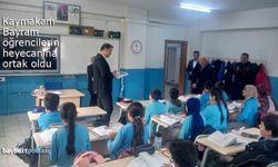 Aydıntepe Kaymakamı Bayram, öğrencilerin heyecanına ortak oldu