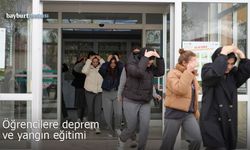 Bayburt'ta Öğrencilere Deprem ve Yangın Eğitimi