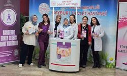 Bayburt Devlet Hastanesi'nde Meme Kanseri Farkındalık Standı Açıldı
