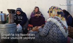 Bayburt'ta kadınlar kış hazırlıklarını imece usulüyle yapıyor