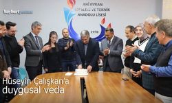 Ahi Evran Mesleki ve Teknik Anadolu Lisesi Müdürü Hüseyin Çalışkan'a Veda