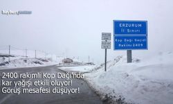 Kop Dağı Geçidinde görüş mesafesi düştü!