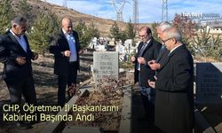 Bayburt CHP, Öğretmen İl Başkanlarını Kabirleri Başında Andı