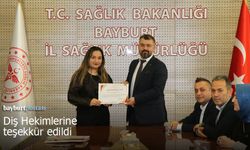 Bayburt’ta Diş Hekimleri Ödüllendirildi