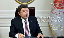 Adalet Bakanı Yılmaz Tunç'un Bayburt Programı Belli Oldu
