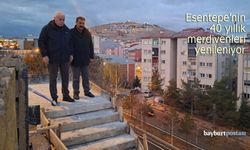 Esentepe'nin 40 Yıllık Merdivenleri Yenileniyor