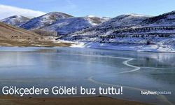 Gökçedere Göleti Buz Tuttu: Kartpostallık Görüntüler Oluştu