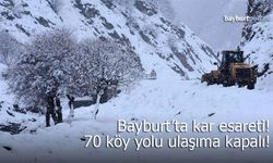 Bayburt’ta Kar Esareti: 70 Köy Yolu Ulaşıma Kapandı!
