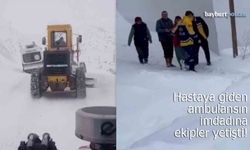 Bayburt’ta Kar Esareti: Hastaya Giden Ambulansın İmdadına Ekipler Yetişti