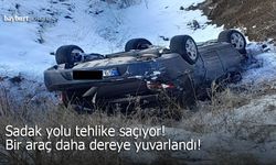 Sadak yolu çilesi: Bir araç daha dereye yuvarlandı!