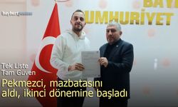 Tek Liste, Tam Güven: İbrahim Pekmezci mazbatasını aldı, teşekkür etti