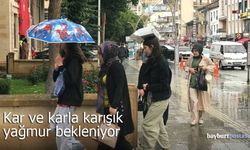 Bayburt’ta kar ve karla karışık yağmur bekleniyor