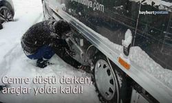 "Cemre Düştü" derken Bayburt'ta araçlar yolda kaldı!