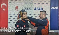 Bayburt AFAD’da Terfi Heyecanı: Yeni Rütbeler Takıldı