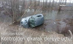 Bayburt’ta Korkutan Kaza: Kontrolden Çıkan Otomobil Dereye Uçtu!
