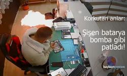 Bayburt’ta Korku Dolu Anlar: Şişen Batarya Bomba Gibi Patladı!