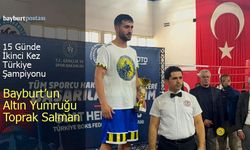 Bayburt’un Altın Yumruğu Toprak Salman 80 Kiloda Rakip Tanımıyor