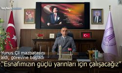 Bayburt Esnaf Odaları Birliği Başkanı Yunus Çil, mazbatasını aldı, görevine başladı