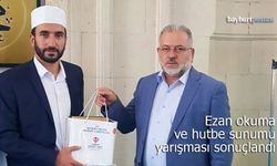 Bayburt’un En Güzel Ezan Okuyan ve Hutbe Sunan Din Görevlileri Seçildi