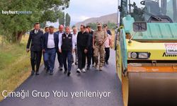 Bayburt'ta Çımağıl grup yolu yenileniyor