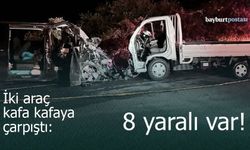 Balkaynak köyü mevkiinde iki araç kafa kafaya çarpıştı: 8 yaralı var!