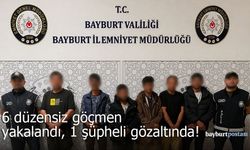 Bayburt'ta 6 düzensiz göçmen yakalandı, 1 şüpheli gözaltında!