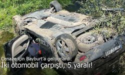 Cenaze için Bayburt’a geliyorlardı: İki otomobil çarpıştı, 5 yaralı!