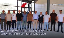 Vali Eldivan ve TİHEK Başkanı Şahin, sanayi esnafının konuğu oldu
