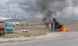 Bayburt'ta kamyonet kasasındaki jeneratör alev alev yandı!