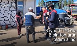 Bayburt TMO'da 2 bin ton ürün teslim alındı
