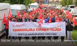 Bayburt’ta 19 Eylül Gaziler Günü Etkinlikleri Yürüyüşle Başladı
