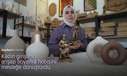 Bayburtlu Kadın Girişimci Ahşap Boyama Hobisini Mesleğe Dönüştürdü